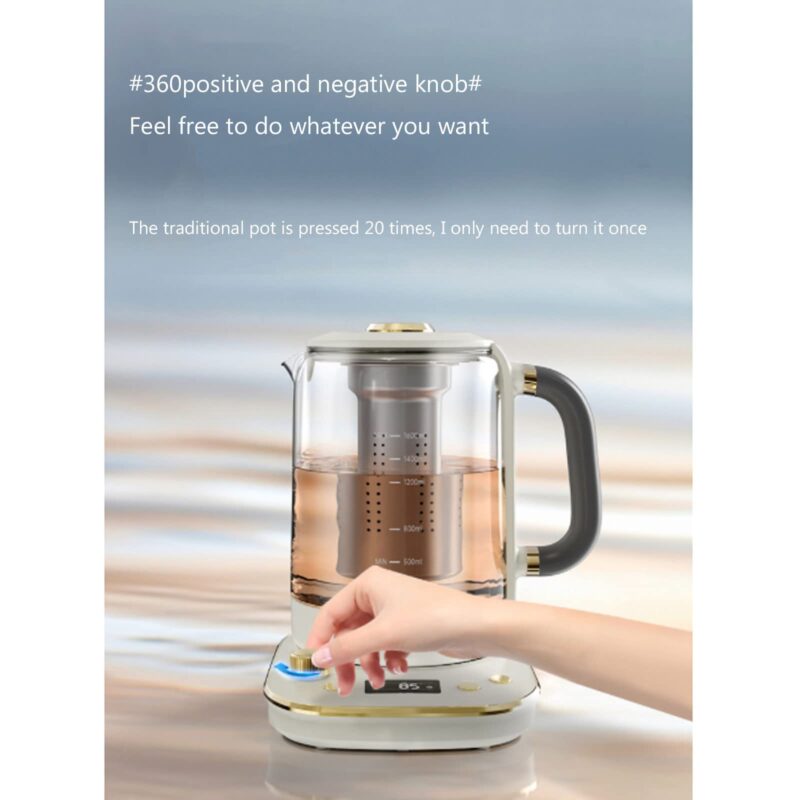 900W Electric Glass Kettle 1.6L with Auto-Shutoff & LED Light (New)