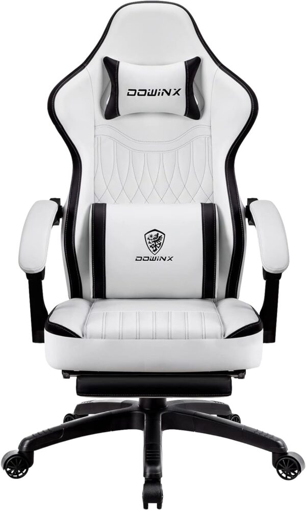 Dowinx Gaming Chair: Recliner, Massage, Footrest, Ergonomic, Grey (New)