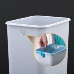 GBEVAUEIO Large-capacity Foot-operated Stainless Steel Trash Can, Double-barrel, with Lid. (New)