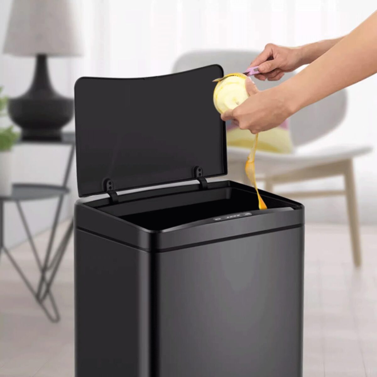 GBEVAUEIO 30L Sensor Recycling Bin, Intelligent Trash Can with Lid, White. (New)