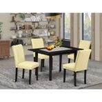 East West Furniture Norfolk 5-Piece Dinette Set: Rectangle Table, 4 Chairs (New)