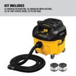 DEWALT DWV010 HEPA Dust Extractor with Automatic Filter Cleaning, 8-Gallon (New)