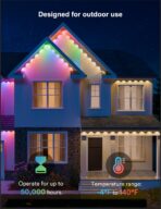 ANGELHALO 150ft Smart RGBAI Outdoor Lights, Works with Alexa (New)