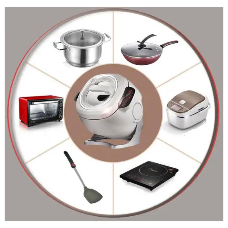 2000W 6L Automatic Cooking Machine with 360° Rotation (New)