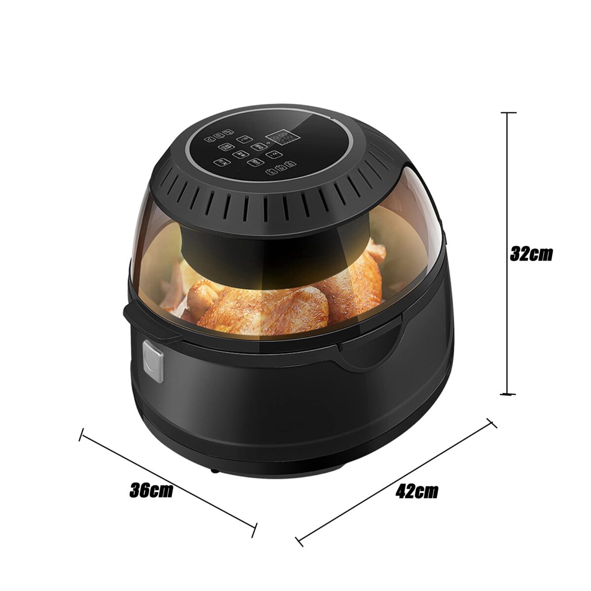 1100W Commercial Air Fryer, 13L Multifunctional Toaster, 230°C Digital Display (New)