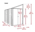 Arrow Yardsaver Compact Galvanized Steel Storage Shed with Pent Roof, 4' x 10' (New)