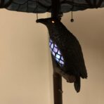 Bieye L50882 Tiffany Floor Lamp: Ravens, Full Moon, 4-Light, 65" Tall. (New)