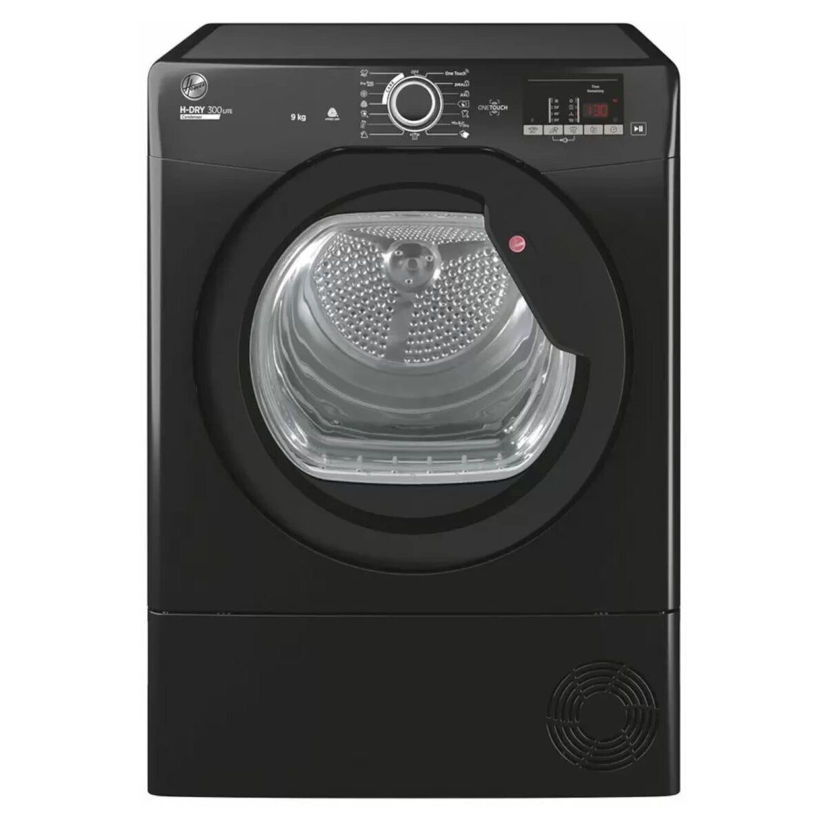 Hoover HLEC9DGB H-Dry 300 9kg Condenser Tumble Dryer, Black, Sensor dry, NFC (New)