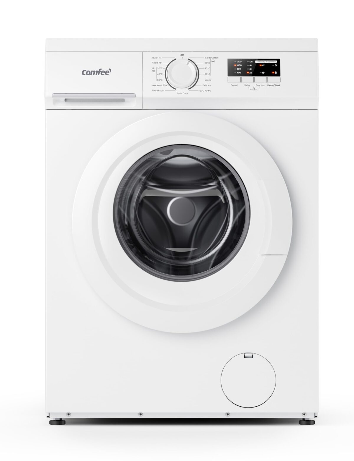 Comfee CFE10EW60/W Washing Machine, 6KG, 90℃ Heat Wash, Ultra Slim, White (New)