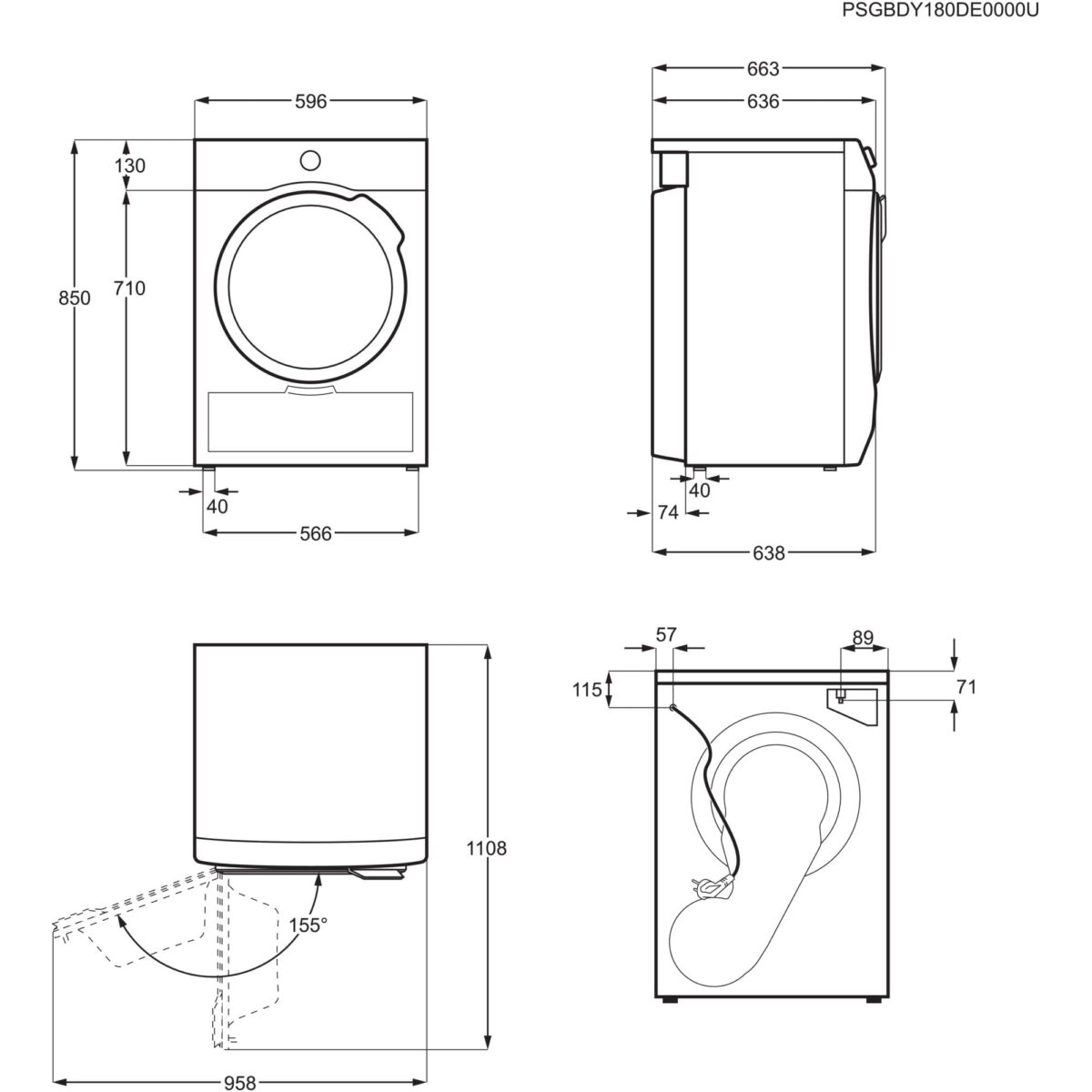 AEG 7000 SensiDry Heat Pump Tumble Dryer 8kg, Energy Class A++ (New)