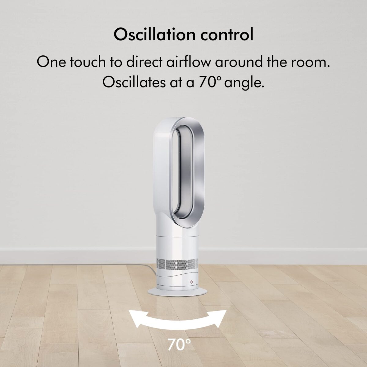 Dyson - Dyson AM09 Blade-less Hot or Cold Tower Fan White/Silver - 2 Year Warranty (New)