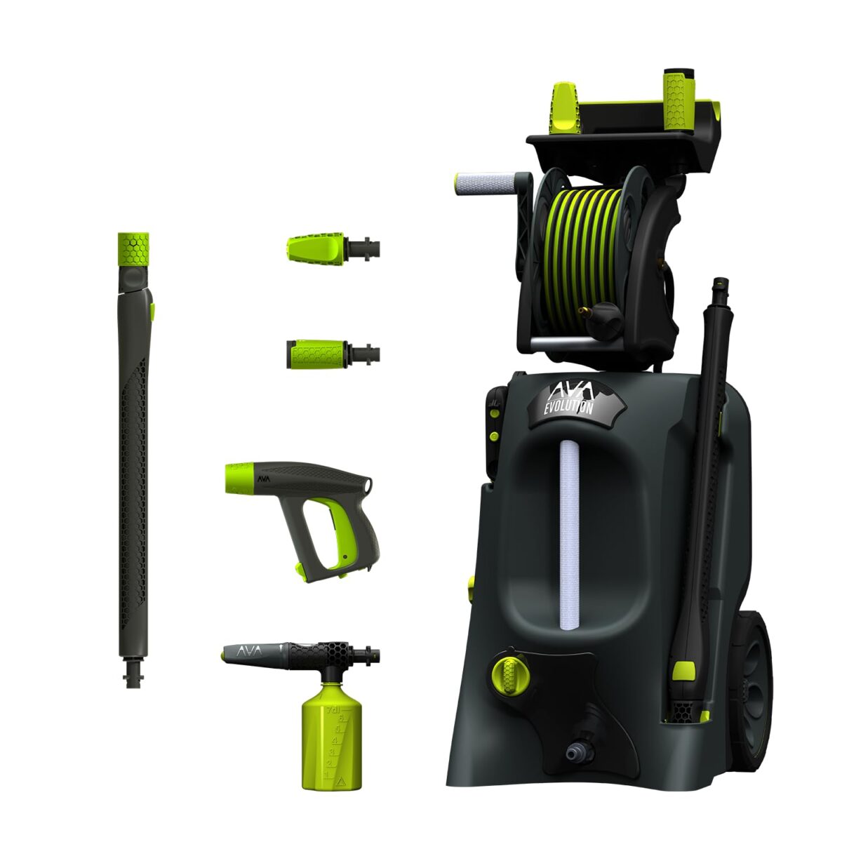 AVA P80 Pressure Washer: 160 Bar, 600 LPH, Foam Cannon, Zoom Lance. (New)