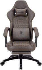 Dowinx Gaming Chair: Recliner, Massage, Footrest, Ergonomic, Grey (New)