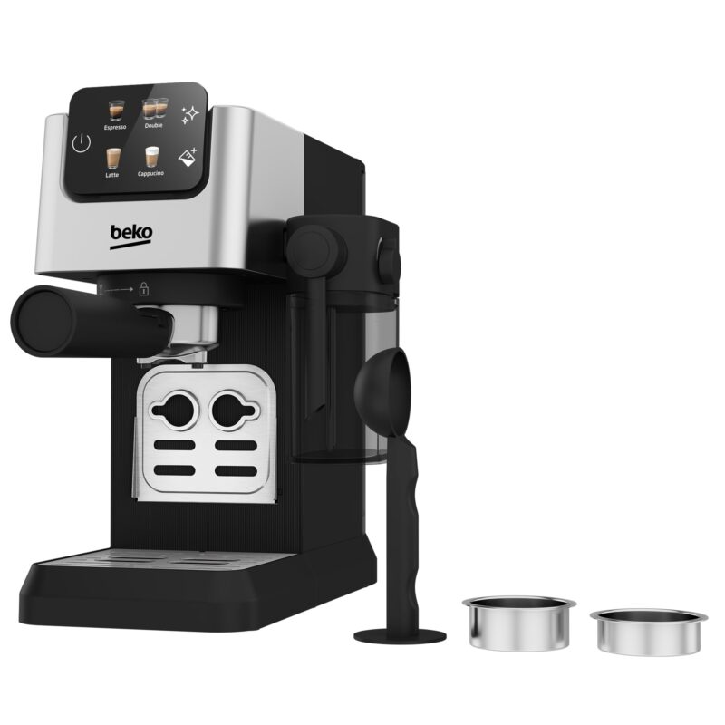 Beko CEP5304X Espresso Machine: 15 Bar, Touch Display, Dual Nozzle. (New)