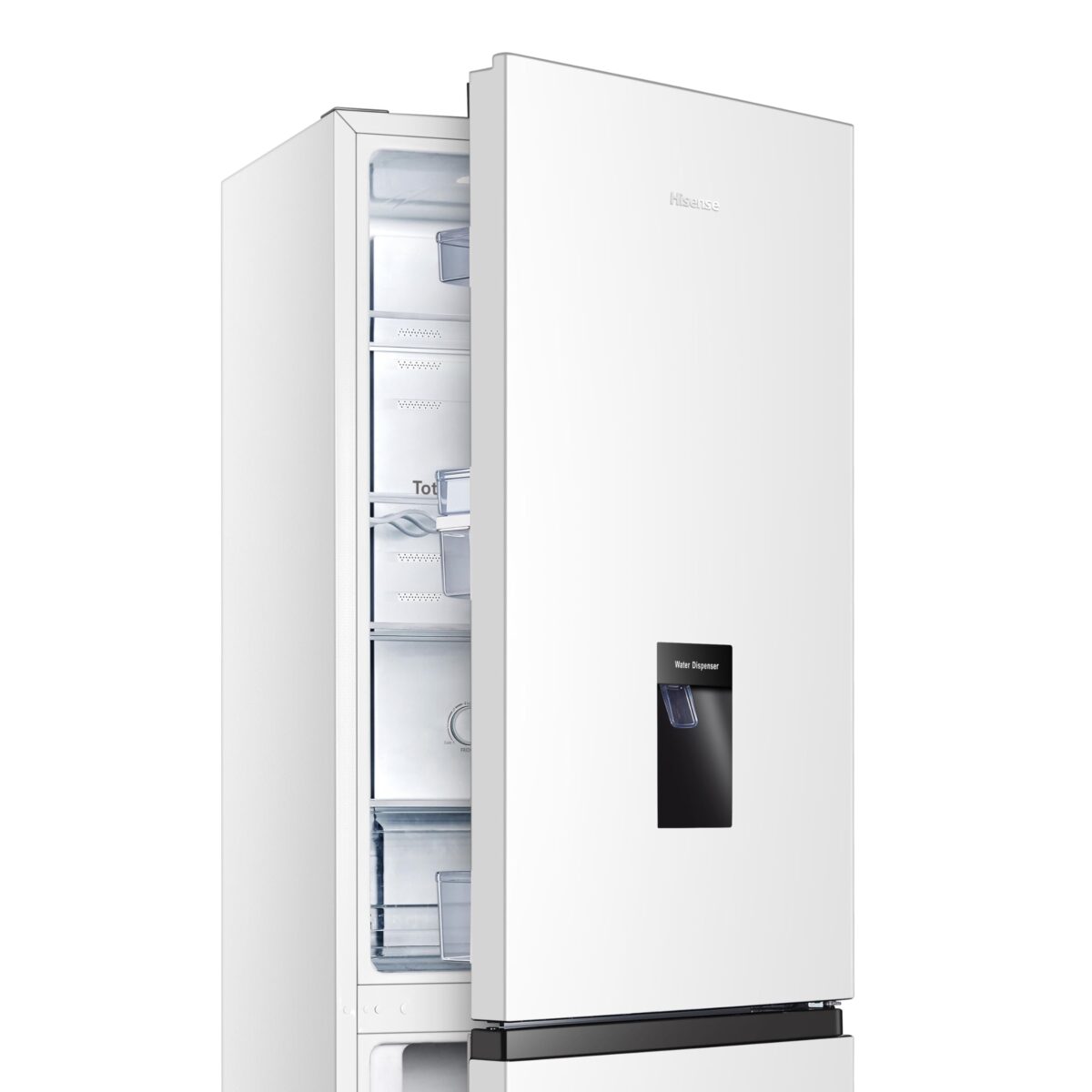 Hisense RB327N4WWE 55cm Fridge Freezer, 251L, No Frost, Water Dispenser (New)