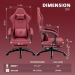 Dowinx Gaming Chair: Recliner, Massage, Footrest, Ergonomic, Grey (New)