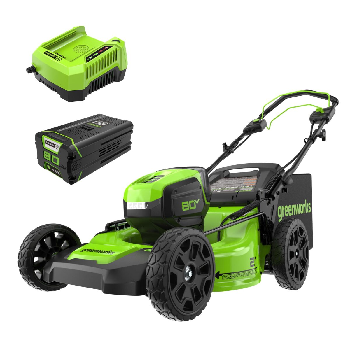 Greenworks Pro 21-Inch 80V Self-Propelled Cordless Lawn Mower, Tool-Only, MO80L00 (New)