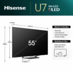 Hisense 55'' 144Hz Mini-LED Smart TV 55U7NQTUK, Dolby Vision, 2024 (New)