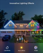 ANGELHALO 150ft Smart RGBAI Outdoor Lights, Works with Alexa (New)