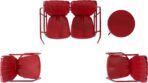 Crosley Ridgeland 4-Piece Retro Metal Outdoor Loveseat Set, Red Gloss (New)