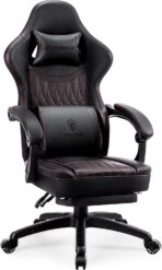 Dowinx Gaming Chair: Recliner, Massage, Footrest, Ergonomic, Grey (New)