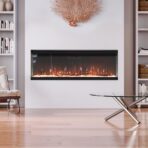 INMOZATA 50" Electric Fireplace, Recessed/Freestanding, LED Flame, Remote (New)