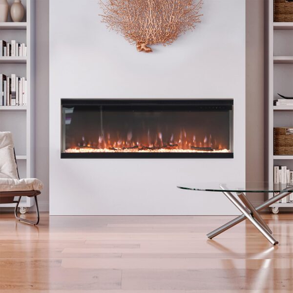 INMOZATA 50" Electric Fireplace, Recessed/Freestanding, LED Flame, Remote (New)