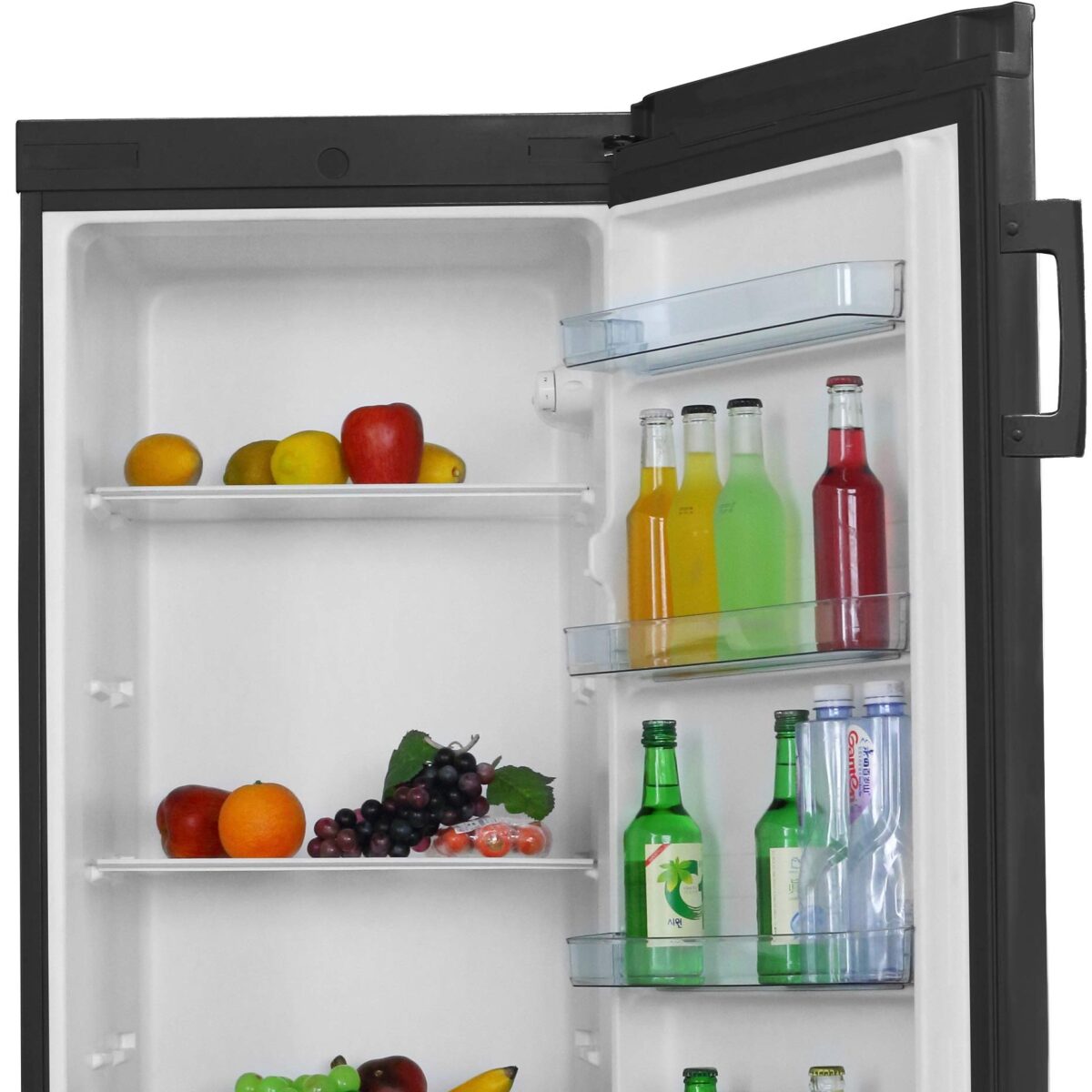 Cookology Tall Upright Fridge & Freezer Pack in Black, 55 x 142cm tall, Side-by-Side (New)