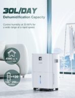 30L/Day Dehumidifier with Digital Display & 24H Timer (New)