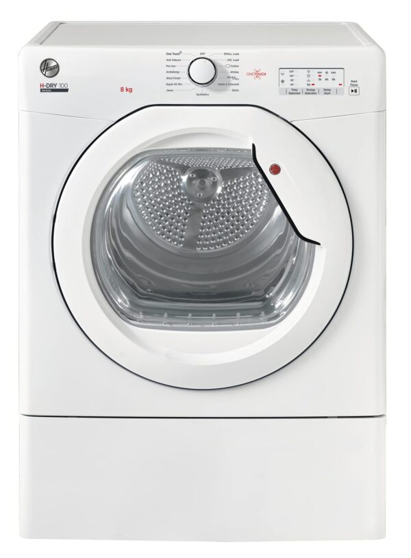 Hoover HLEV8LG 8kg Vented Tumble Dryer, White, LED Display (New)