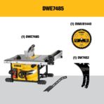 DEWALT Table Saw for Jobsites, 8-1/4 Inch, 15 Amp (DWE7485) (New)