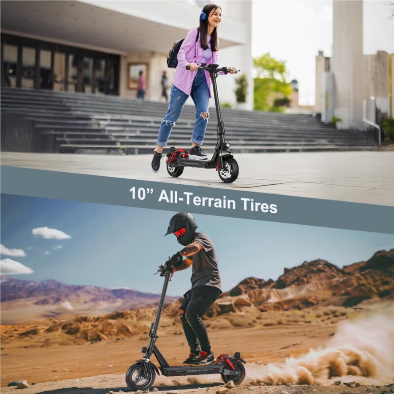 iScooter GT1 Electric Scooter: 45KM Range, 10" Off-road Tires, 4 Speed Modes (New)