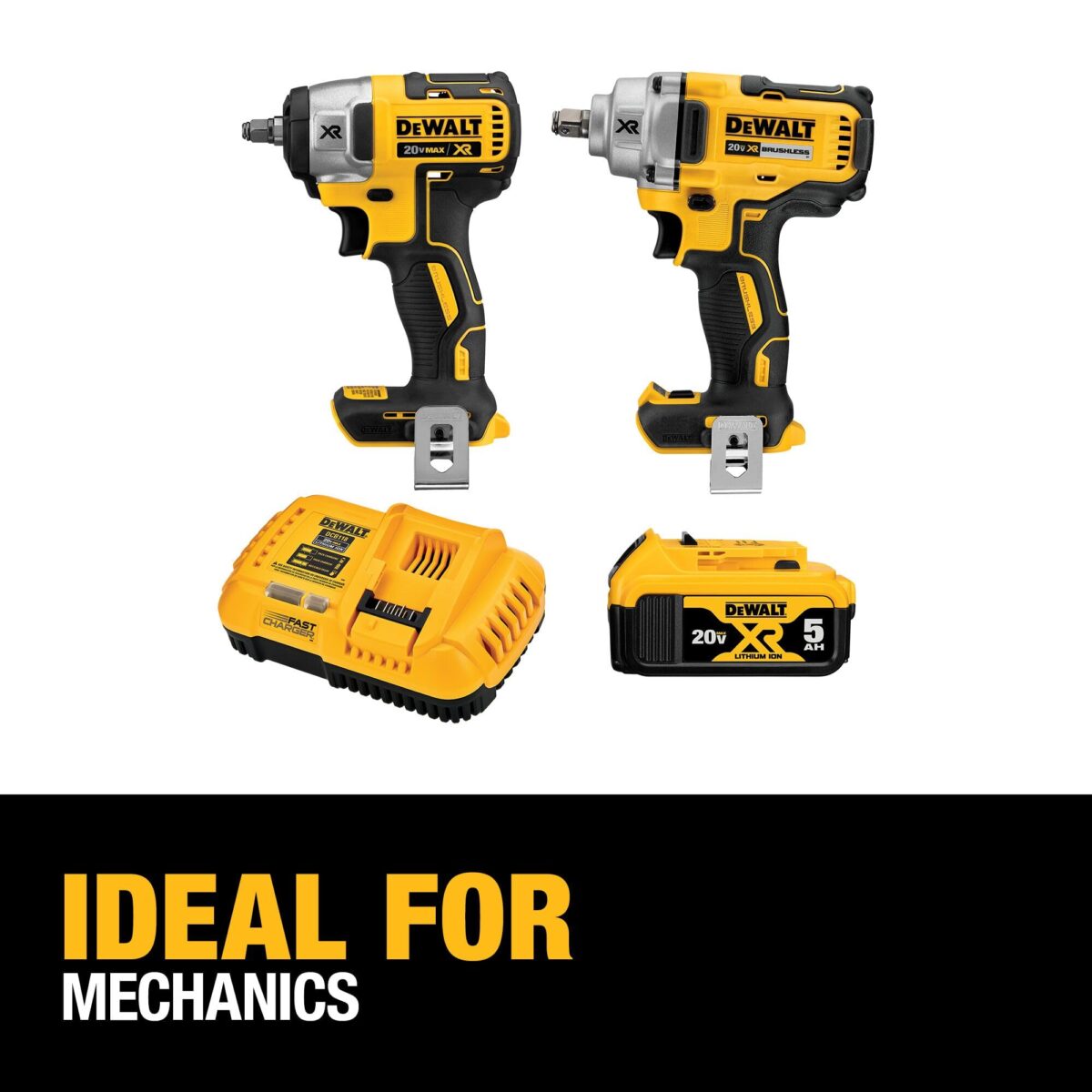 DEWALT 20V MAX Impact Wrench 2-Tool Kit w/ 5Ah Battery (New)