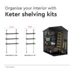 Keter Darwin 6x4 Outdoor Shed: Single Door, Wood Look, Fade-Free, 15-Year Warranty (New)