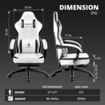 Dowinx Gaming Chair: Recliner, Massage, Footrest, Ergonomic, Grey (New)