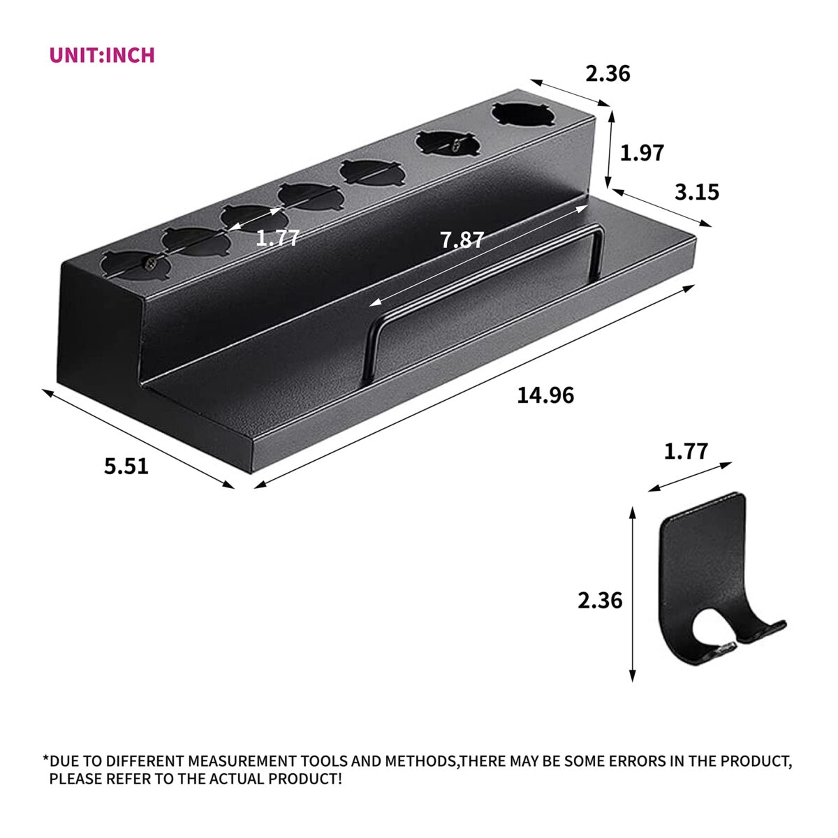 DALUOBO Dyson Airwrap Wall-Mounted Storage Holder, Stainless Steel (New)