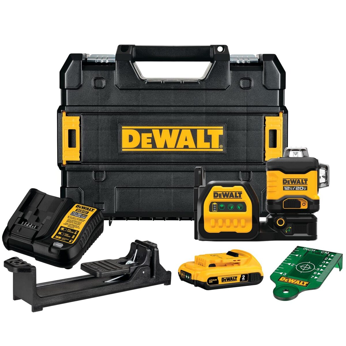 DEWALT 20V/12V MAX Laser Level Kit, 3 x 360, Green (DCLE34030G) (New)