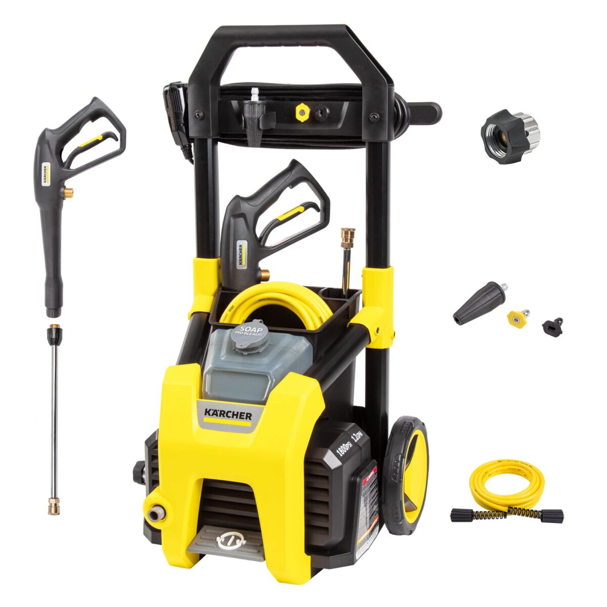 Kärcher K1800PS Pressure Washer: 2250 PSI, 3 Nozzles, Detergent Tank, 1.2 GPM. (New)