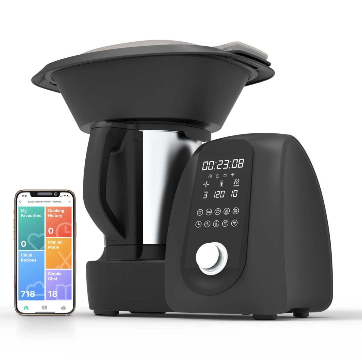 Baridi DH163 Smart Kitchen Robot: 18 Functions, App Recipes, Self-Clean. (New)