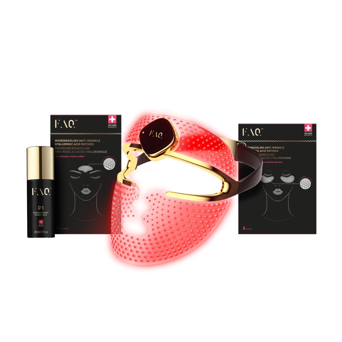 FAQ 202 Smart Anti-Aging Mask: NIR, LED Therapy, Microneedling Patches (New)