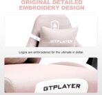 GTPLAYER Fabric Gaming Chair, Ergonomic, Footrest, Lumbar Support, White. (New)