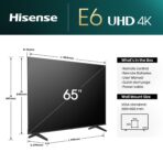 Hisense 65'' 4K Smart TV 65E6NTUK, Dolby Vision, Game Mode, 2024 (New)