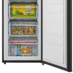 Cookology Tall Upright Fridge & Freezer Pack in Black, 55 x 142cm tall, Side-by-Side (New)