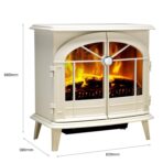 Dimplex Fullerton Optiflame Electric Stove, Light Grey, 2kW (New)