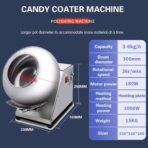 Electric Sugar Coating & Chocolate Polishing Machine: Mini, Automatic (New)