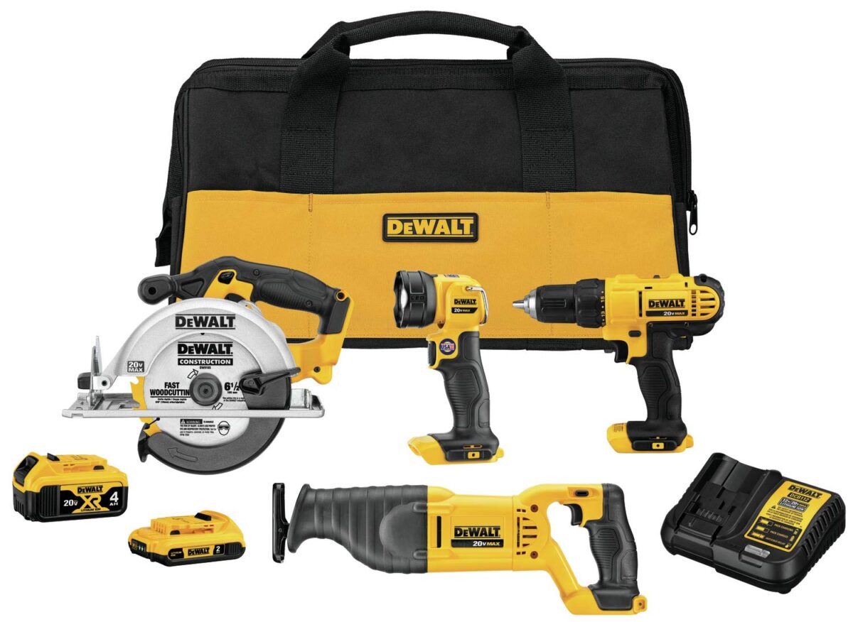 DEWALT 20V MAX 4-Tool Combo Kit w/ Battery & Charger (New)