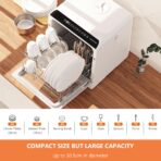 Karlxtom Table Top Dishwasher: 6 Programs, Auto-Drying, Baby Care, Touch Control. (New)