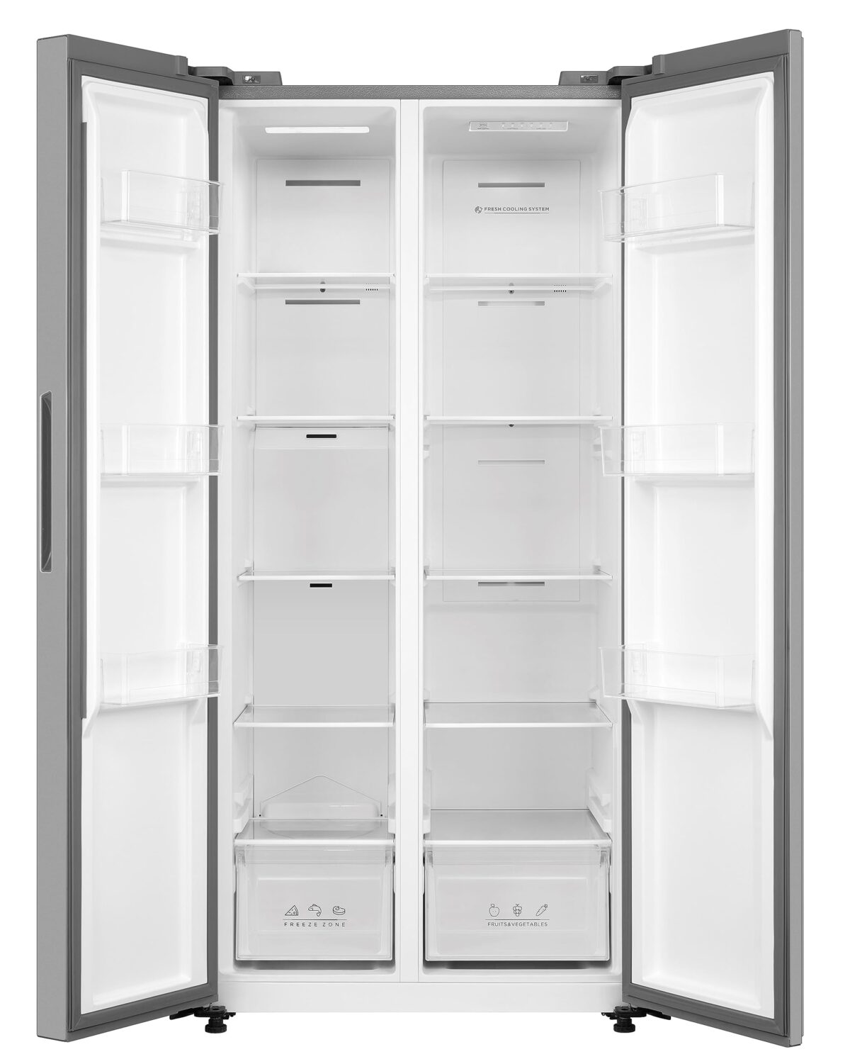 Cookology CSBS460IX 460L American Side-by-Side Fridge Freezer, Frost Free, Inox (New)