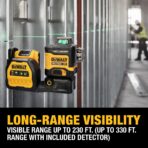 DEWALT 12V/20V MAX XR Line Laser, 3x360° Green, Battery & Charger Included (DCLE34033D1) (New)