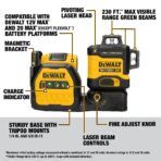 DEWALT 12V/20V MAX XR Line Laser, 3x360° Green, Battery & Charger Included (DCLE34033D1) (New)